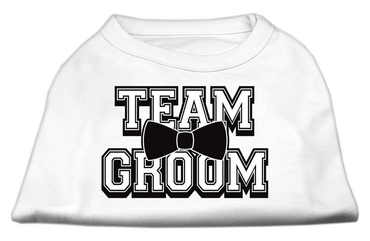 Team Groom Screen Print Shirt White XXXL